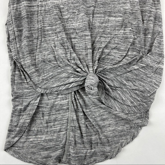 Loft Tank Top Womens Small Gray Space Print Tied Front - Picture 4 of 7